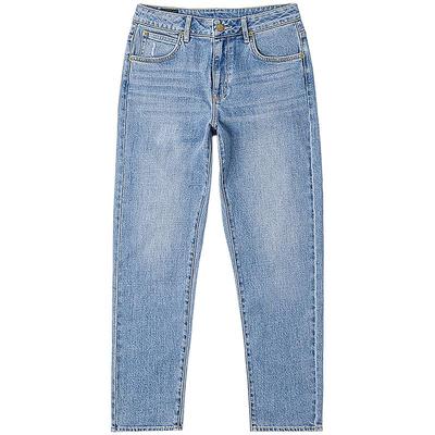 Lee高腰小直脚浅蓝色女牛仔裤