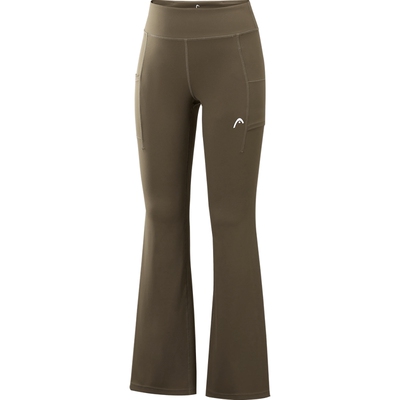 HEAD海德弹力紧身微喇运动长裤女