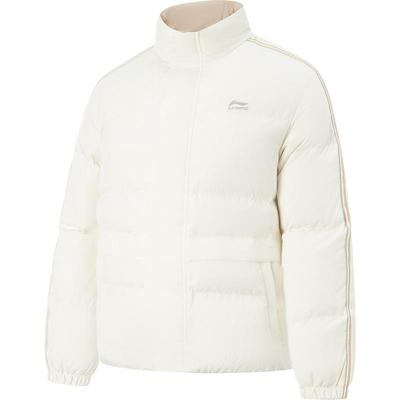 李宁立领男休闲短羽绒服运动服