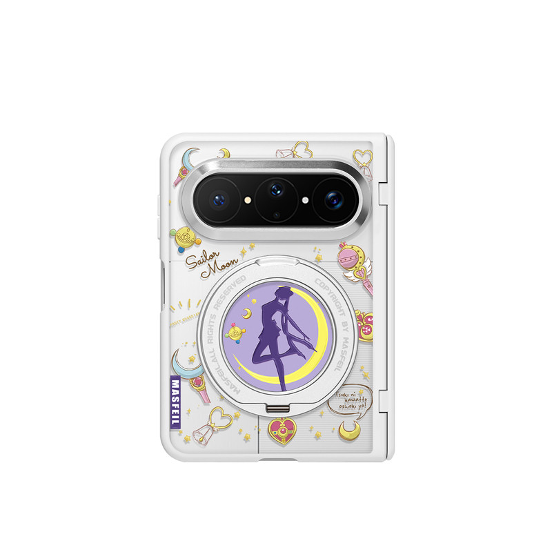 ZHIZHE×美少女变身适用华为PuraXMax手机壳磁吸带支架小折叠PURA典藏版半透明全包保护套防摔x2新款高级感