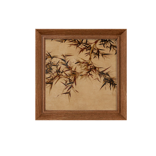 新中式墨竹客厅电视柜桌面摆画宋代美学茶室书房装饰画高级感摆件