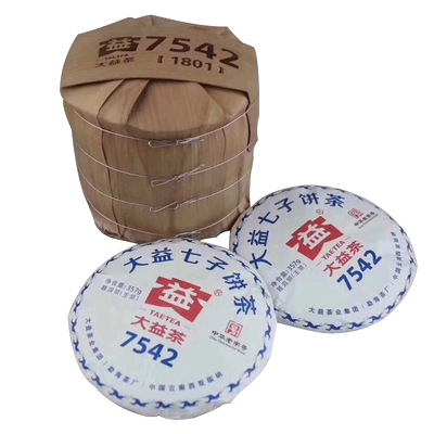 大益普洱茶2017年7542标杆生茶