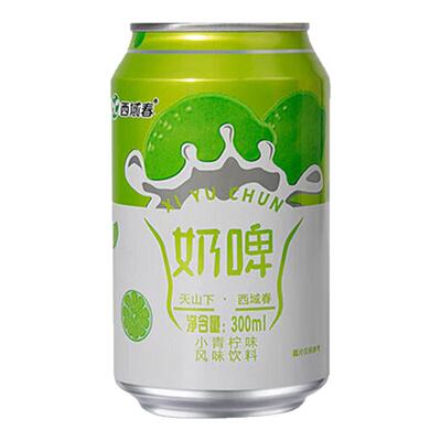 正宗新疆西域春奶啤青柠味300毫升12罐装乳酸菌发酵饮料风味饮品
