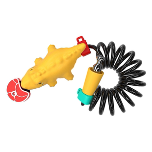 SUSEMSE潮流硅胶鳄鱼弹簧自行车锁多功能儿童防盗锁便携骑行装备