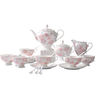 华光陶瓷 咖啡杯套装 骨瓷英式欧式咖啡具套装 浪漫晨曦