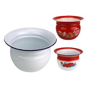 加厚22CM柿型搪瓷痰盂.儿童座便器.便盆.老人痰盂.婚庆痰盂