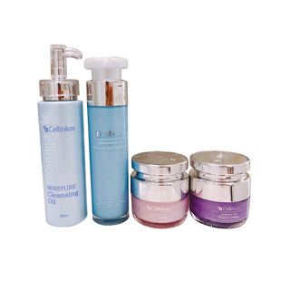 现货 韩国Cellinkos赛琳蔻洗面奶精粹水补水乳液日霜晚霜水光套装