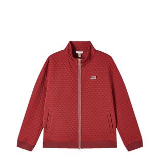 菲妮迪品牌短外套2025年秋季新款简约酒红色气质时尚休闲夹克上衣