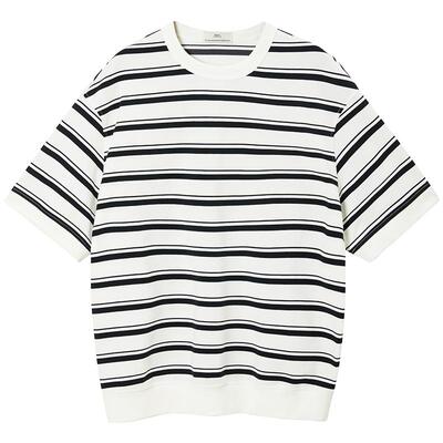 夏季短袖百搭体恤衫条纹高级感