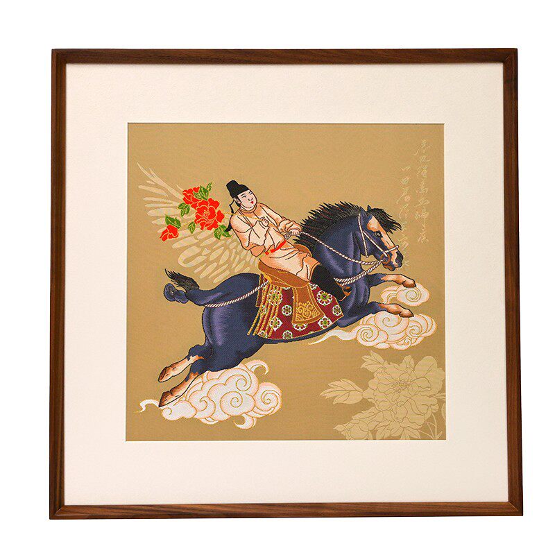 南京云锦研究所长安跑马装饰画