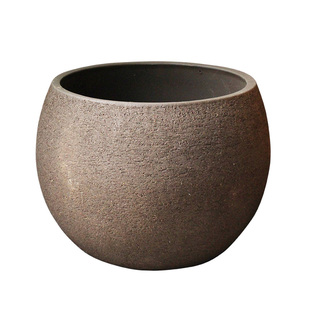 椭圆粗陶花盆圆形陶罐大码陶缸加大口径室内外阳台收口盆组合花盆