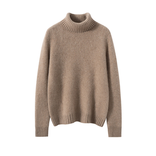 点子纱100%纯山羊绒衫秋冬新款女高领加厚毛衣秋冬宽松针织衫