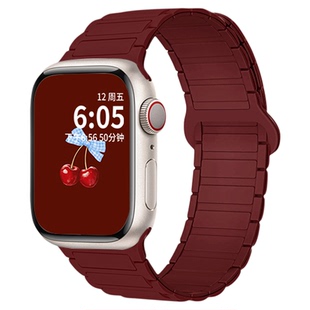 【官方新款】动派适用苹果S10手表iwatch11表带applewatch9磁吸S10硅胶S8腕带Ultra女SE运动8男7运动高级透气