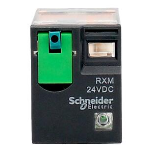 施耐德RXM2CB2BD RXM24VDC直流继电器 8脚 10A 带测试带灯 DC24V