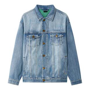 VETEMENTS 秋冬牛仔夹克外套 水洗立体压花logo男女同款 301446