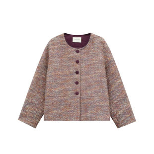 郑买买 晚霞小香 2025秋冬款高级感时尚简约显瘦百搭洋气外套女款