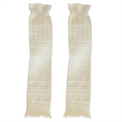 羊毛袜套袜子女花边镂空小腿袜