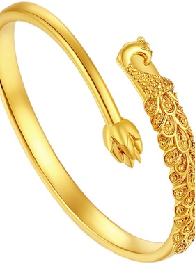 缠绕孔雀手镯女款正品久不掉色