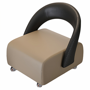 万向轮小凳子家用矮凳滑轮小板凳门口换鞋凳客厅沙发凳靠背溜溜椅