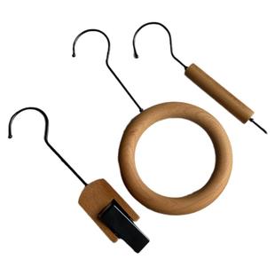 服装店夹子头纱夹面料夹胡桃木色鞋夹帽夹S钩女装店配件海报夹子