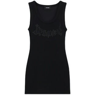 WE11DONE女士水钻样式平纹针织背心连衣裙