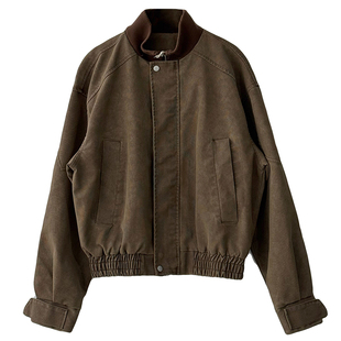 Nick Tian 韩系高级感皮衣夹克男早春新款立领休闲风宽松拉链外套