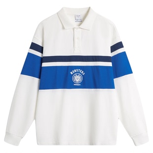 李宁2024秋季新款男时尚运动吸湿排汗宽松长袖POLO衫APLU145-B品