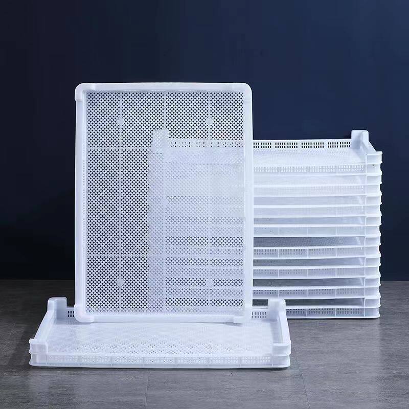 塑料单冻器烘干盘冷冻盘晾晒盘托盘浅筐冰盘网格食品级冷库冷冻