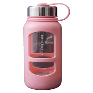 1000ML茶漏大容量高硼硅玻璃杯水杯男女防摔双层便携随手杯泡茶杯