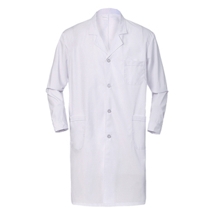 白大褂实验服男长袖松紧袖实验室隔离防护服科研工作服医学生化学