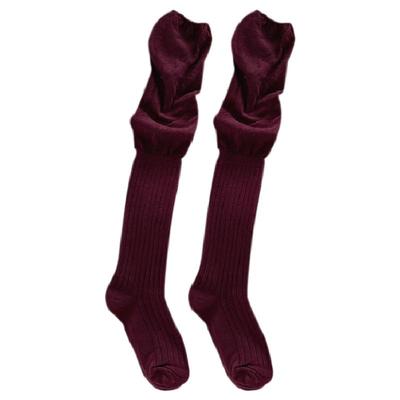 堆堆袜过膝精梳棉日系配靴子