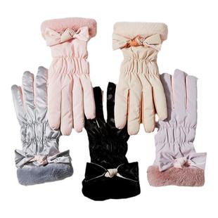 【杨同学】手套女冬季羽绒防风手套东北保暖加绒骑行手套可触屏