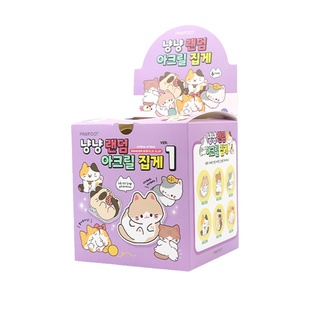 韩国Pinkfoot可爱猫咪亚克力夹子透明PP便签夹盲盒手账文具夹盲袋