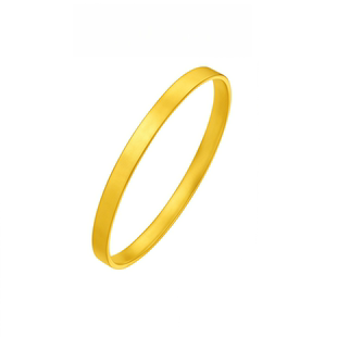 古法金包银素圈手镯宽面平安四方手环实心男女对戒食指戒指送女友