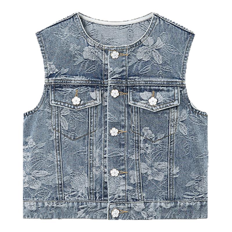 RBIGX瑞比克童装牛仔提花马甲