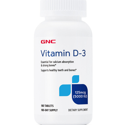 美国GNC维生素D高含量促进钙吸收