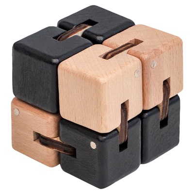 木质解压灵活手指翻转魔方游戏老年人玩具消遣解闷神器益智玩具