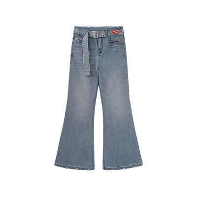 wigglewiggle韩国时尚微喇阔腿裤