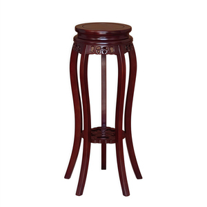 榆木花架实木客厅绿萝中式吊兰花几地面木质圆形室内放花盆的架子