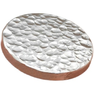 银币定制纯银把玩999足银片手工锤纹手把件银饼块钥匙挂件男士