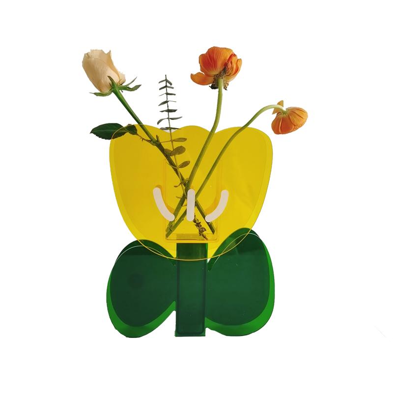 亚克力花瓶台面插花花器装饰摆件