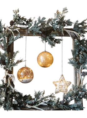 大型仿真藤条雪松仿真花掬涵欧式