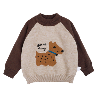 男童毛衣秋冬儿童针织衫冬季加绒加厚2025新款男孩套头打底衫线衣