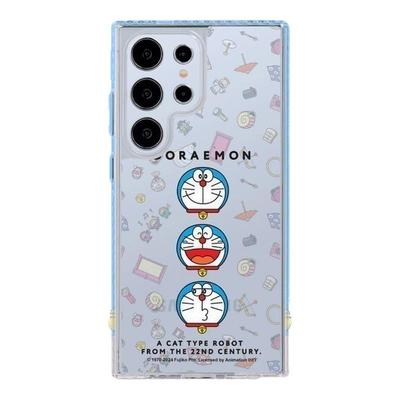 THE HOODx哆啦A梦联名 哆啦A梦图案 适用于三星Galaxy S25/24/23 Ultra/Plus 气垫防摔手机壳镜面保护壳