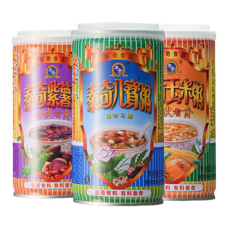 泰奇八宝粥12罐五谷杂粮食品广东早餐粥原味礼盒速食罐装官方店