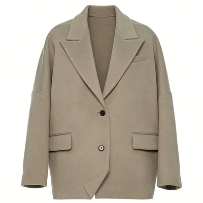 【现货】PUSHBUTTON 25FW 宽松单排扣夹克羊毛西装外套 DOUBLEBOO