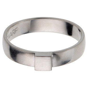 WHITE DWARF白矮星小方戒指925银极简立体几何独立设计原创首饰女