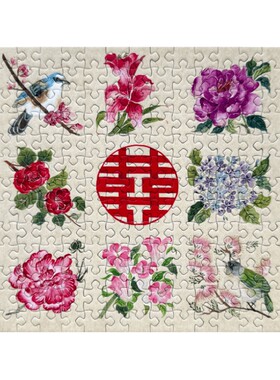 【囍上花梢】国风花鸟拼图小礼物
