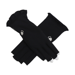 出口日本半指防晒手套开车防滑防紫外线美甲露指春夏薄款女upf50+