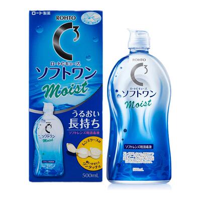 【百亿】ROHTO乐敦清C3隐形眼镜护理液镜片滋润保湿润眼液1100ml
